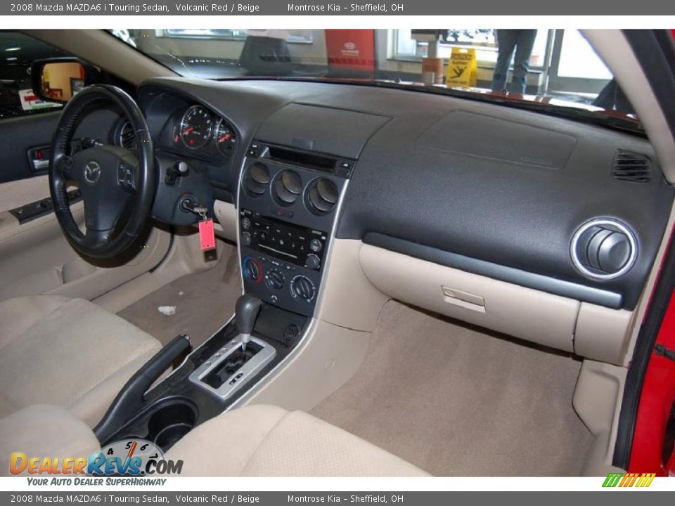 2008 Mazda MAZDA6 i Touring Sedan Volcanic Red / Beige Photo #15