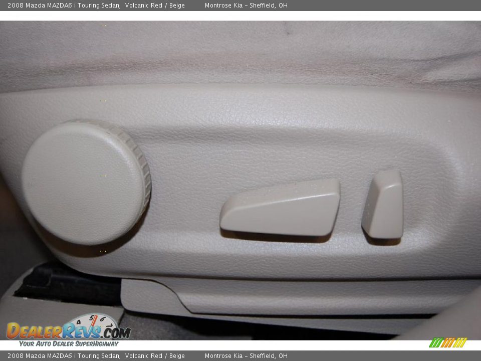 2008 Mazda MAZDA6 i Touring Sedan Volcanic Red / Beige Photo #17
