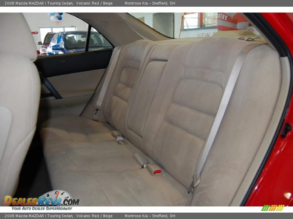 2008 Mazda MAZDA6 i Touring Sedan Volcanic Red / Beige Photo #19