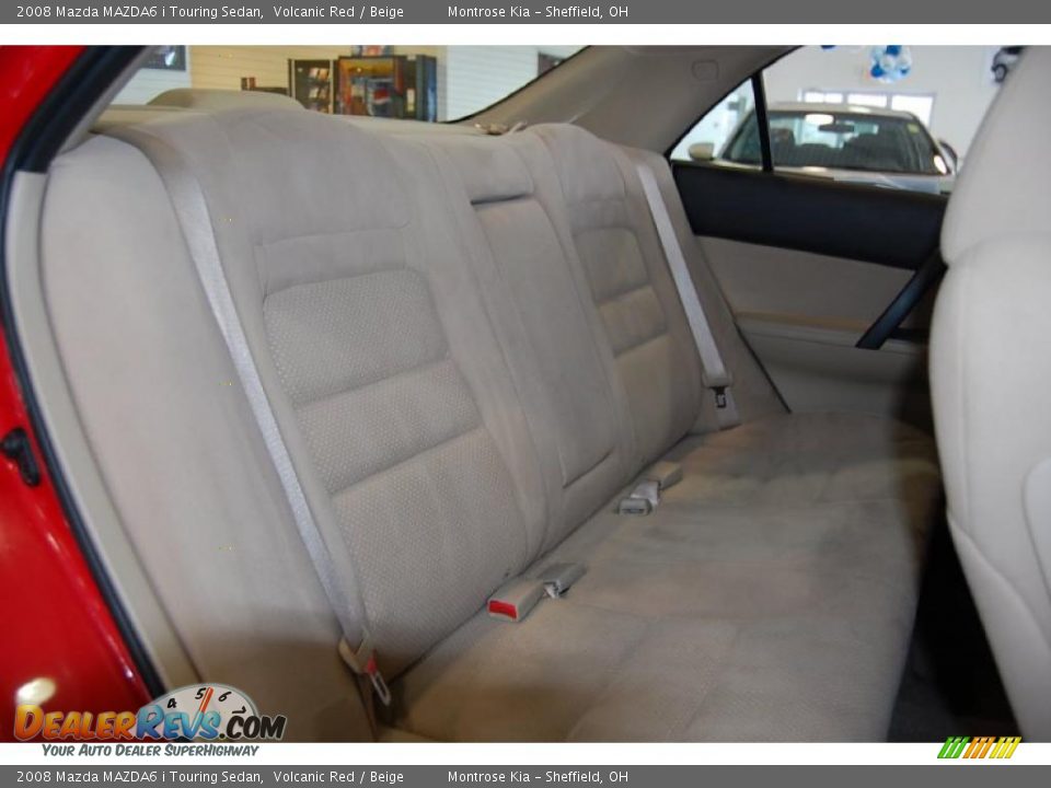 2008 Mazda MAZDA6 i Touring Sedan Volcanic Red / Beige Photo #20
