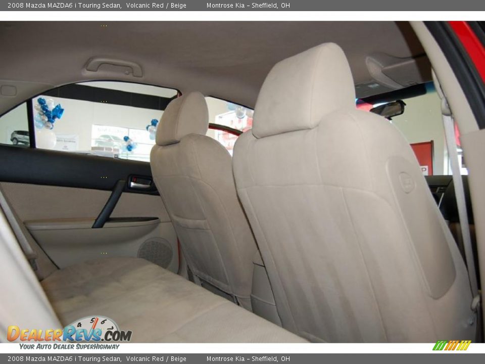 2008 Mazda MAZDA6 i Touring Sedan Volcanic Red / Beige Photo #22