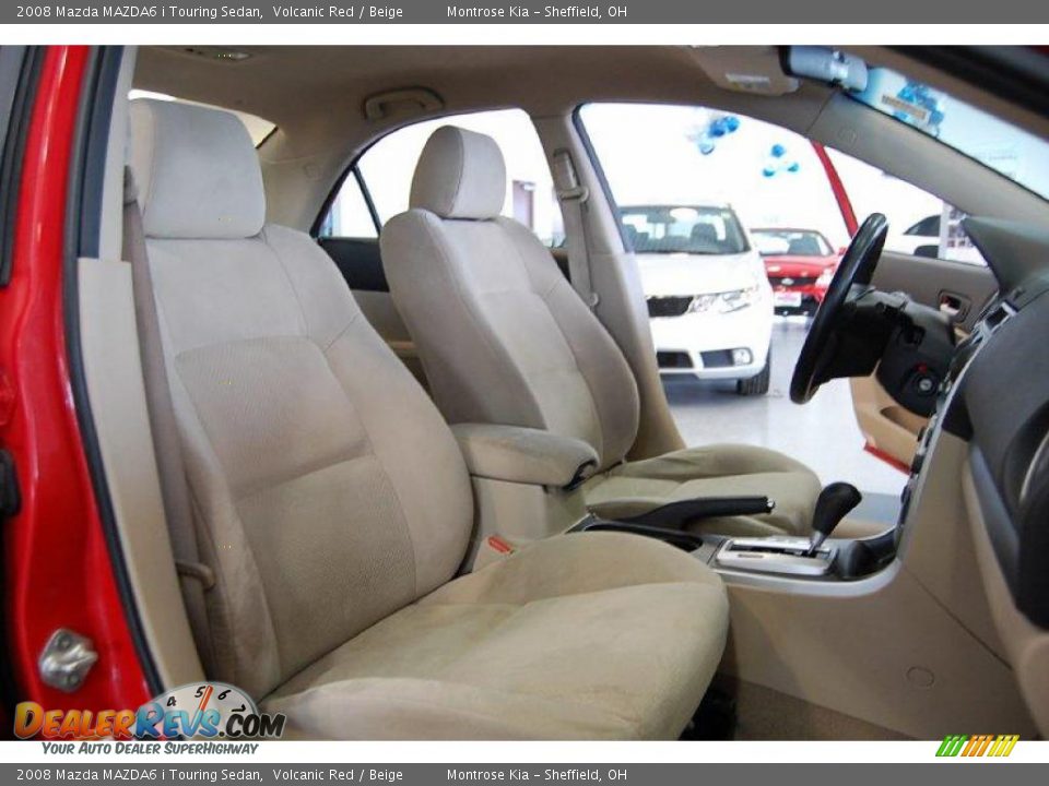 2008 Mazda MAZDA6 i Touring Sedan Volcanic Red / Beige Photo #23