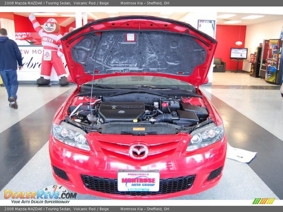 2008 Mazda MAZDA6 i Touring Sedan Volcanic Red / Beige Photo #24