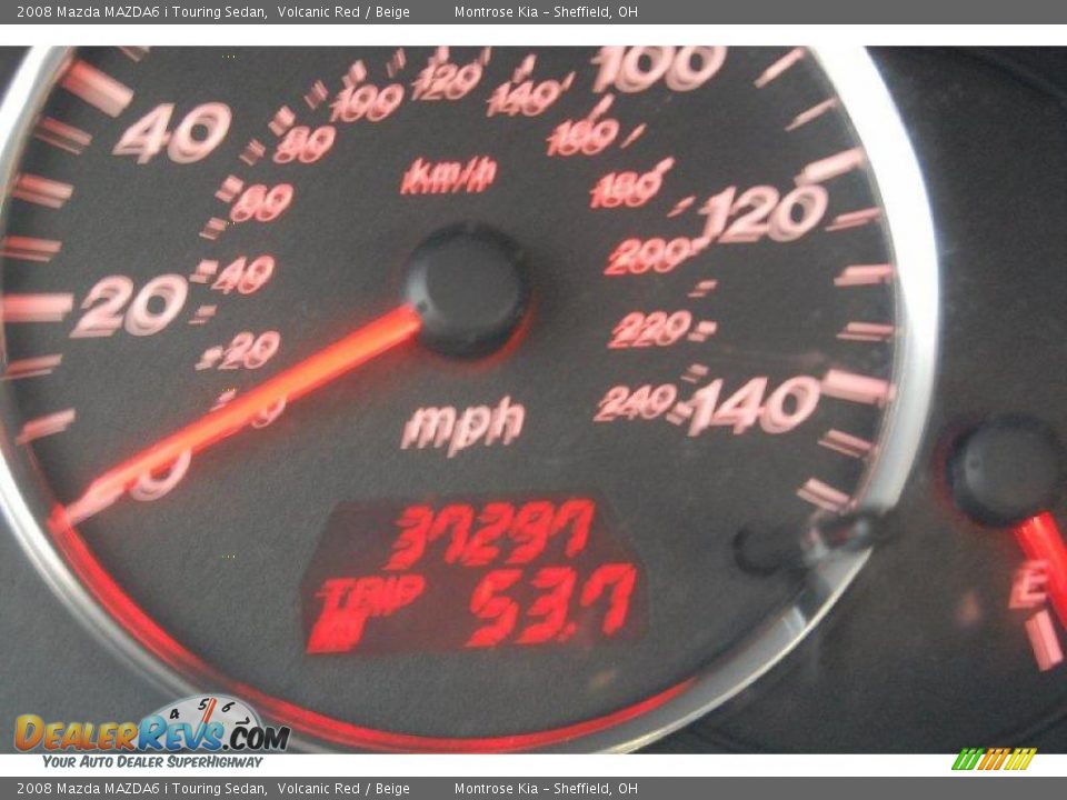 2008 Mazda MAZDA6 i Touring Sedan Volcanic Red / Beige Photo #28