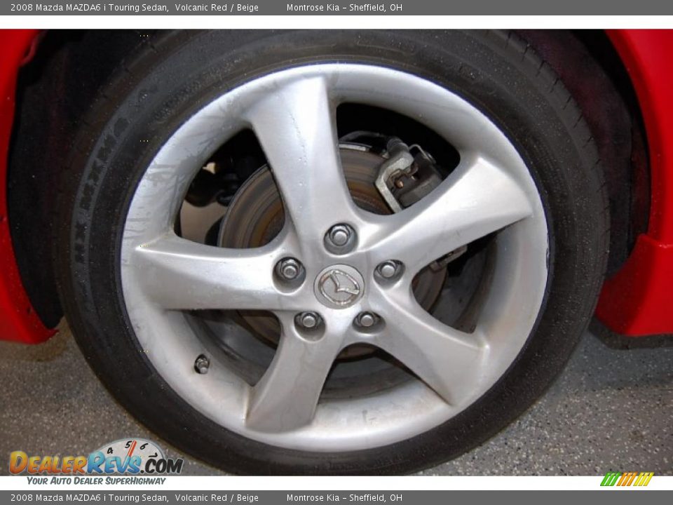 2008 Mazda MAZDA6 i Touring Sedan Volcanic Red / Beige Photo #31
