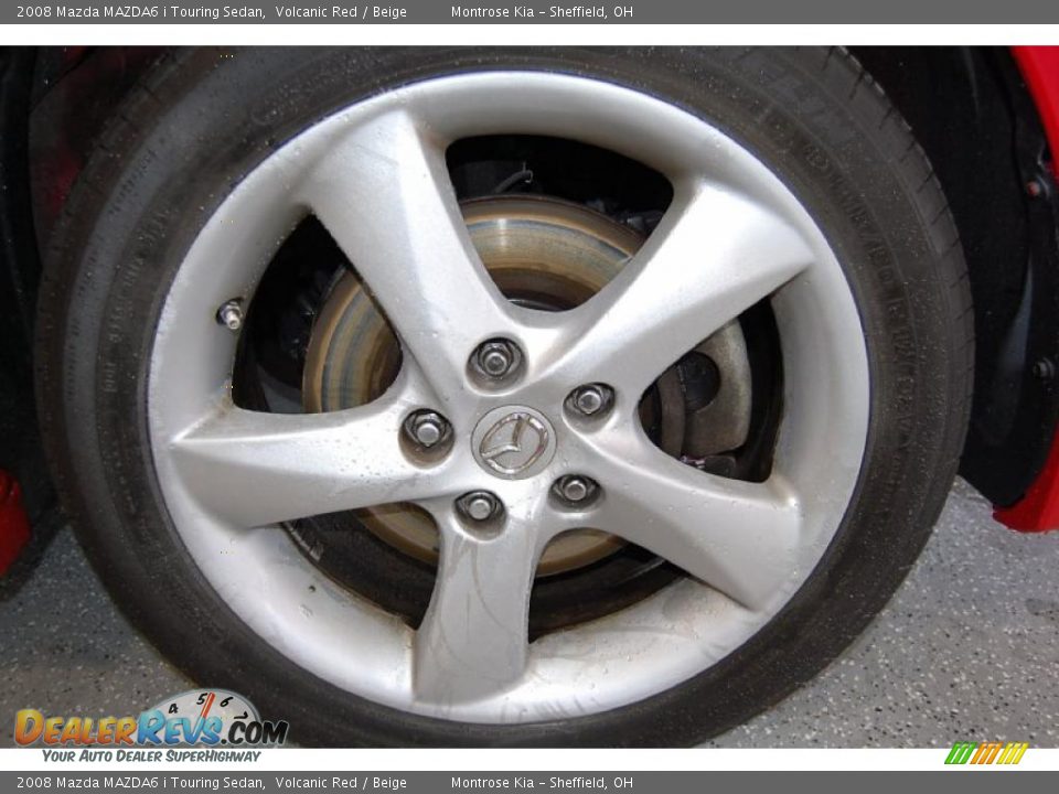 2008 Mazda MAZDA6 i Touring Sedan Volcanic Red / Beige Photo #32
