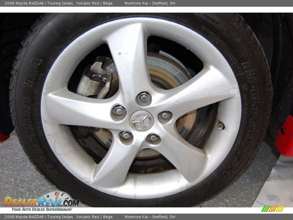 2008 Mazda MAZDA6 i Touring Sedan Volcanic Red / Beige Photo #33
