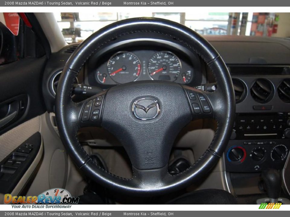 2008 Mazda MAZDA6 i Touring Sedan Volcanic Red / Beige Photo #35