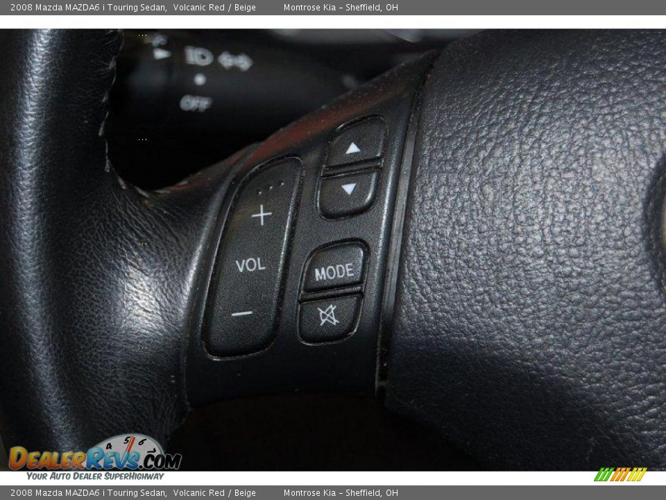 2008 Mazda MAZDA6 i Touring Sedan Volcanic Red / Beige Photo #36