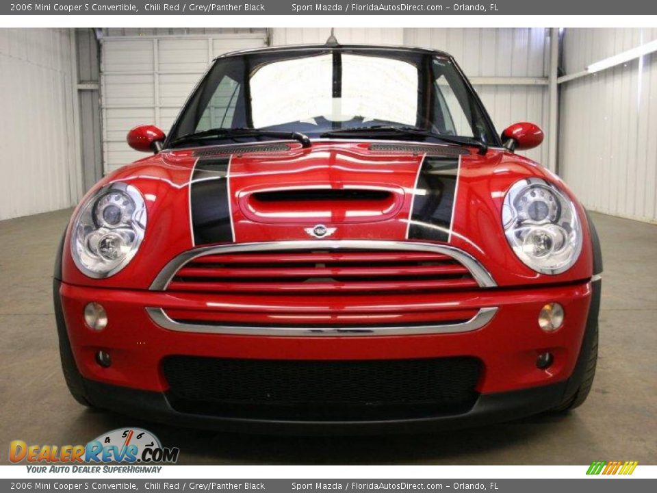 2006 Mini Cooper S Convertible Chili Red / Grey/Panther Black Photo #3