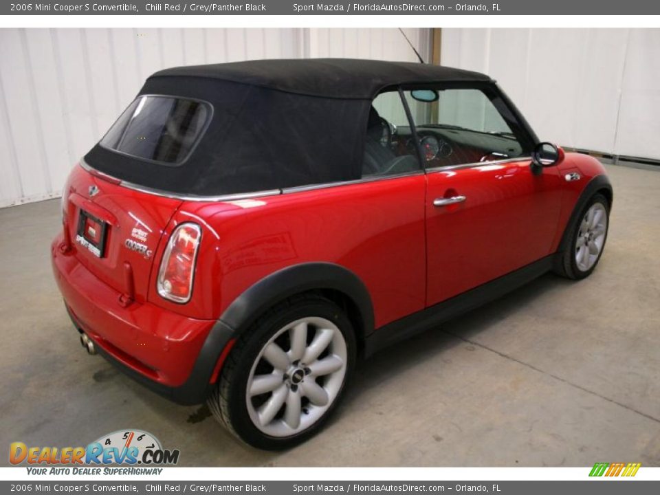 2006 Mini Cooper S Convertible Chili Red / Grey/Panther Black Photo #5