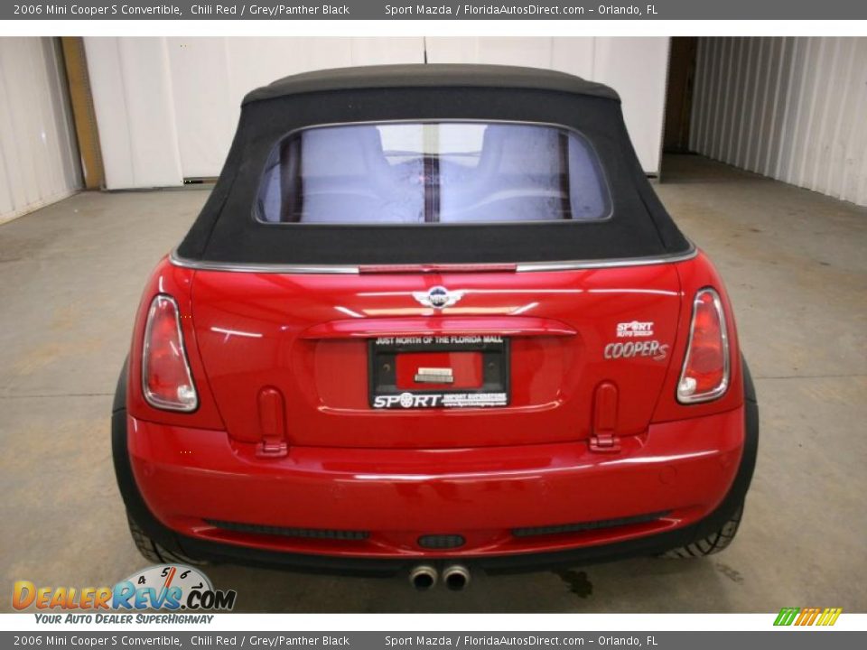 2006 Mini Cooper S Convertible Chili Red / Grey/Panther Black Photo #6