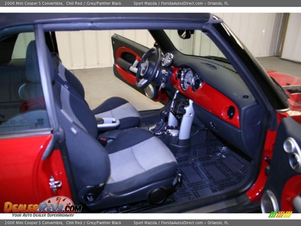 2006 Mini Cooper S Convertible Chili Red / Grey/Panther Black Photo #9
