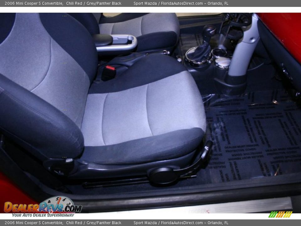 2006 Mini Cooper S Convertible Chili Red / Grey/Panther Black Photo #15