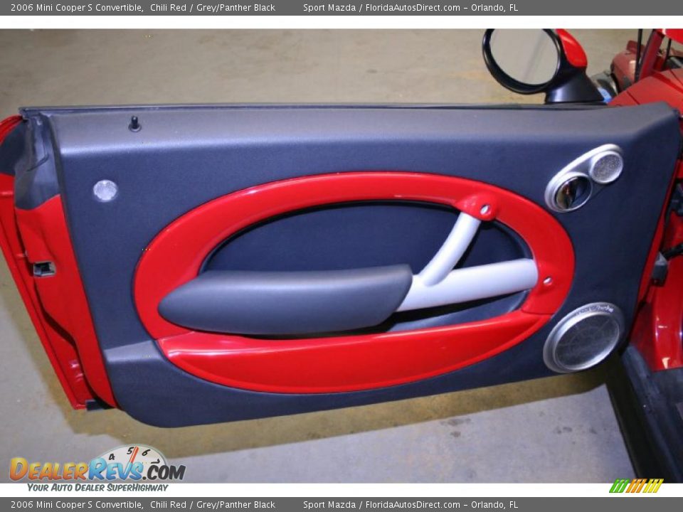 2006 Mini Cooper S Convertible Chili Red / Grey/Panther Black Photo #18