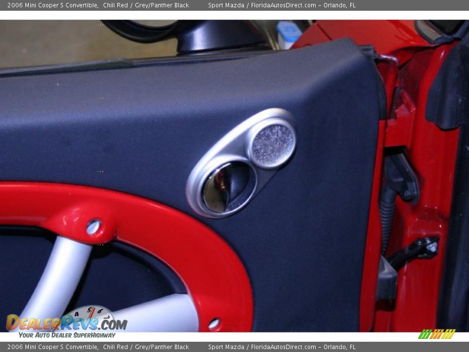 2006 Mini Cooper S Convertible Chili Red / Grey/Panther Black Photo #19