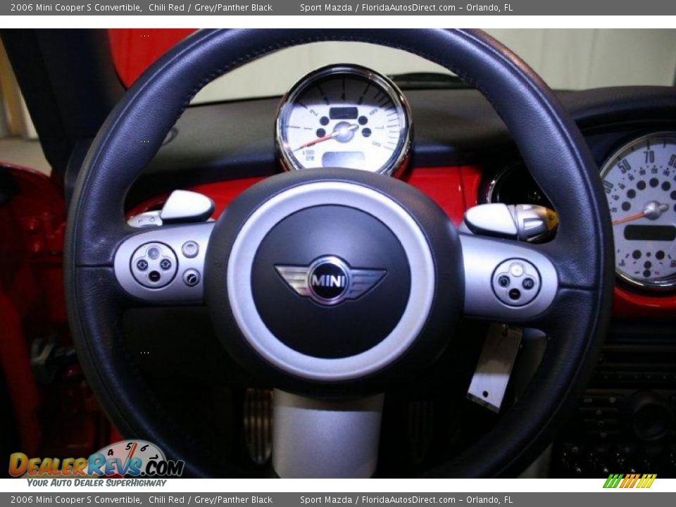 2006 Mini Cooper S Convertible Chili Red / Grey/Panther Black Photo #27