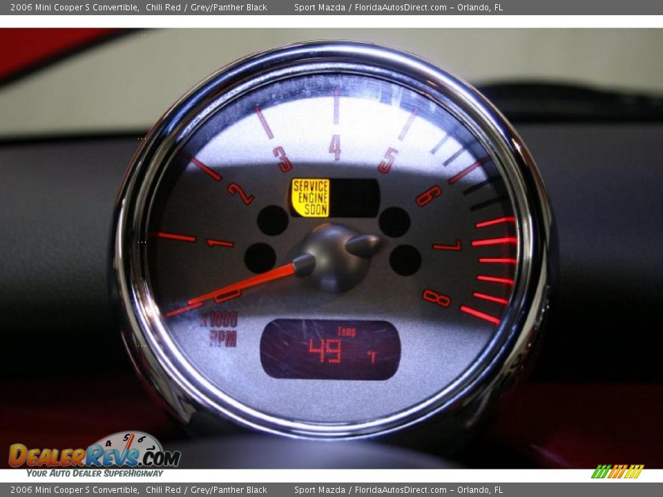 2006 Mini Cooper S Convertible Chili Red / Grey/Panther Black Photo #30
