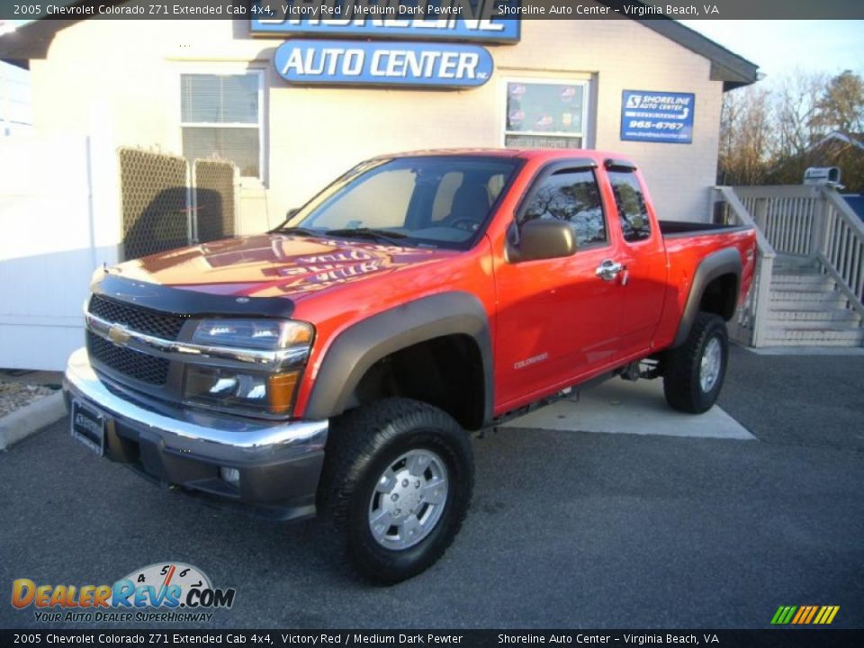 2005 Chevrolet Colorado Z71 Extended Cab 4x4 Victory Red / Medium Dark Pewter Photo #2