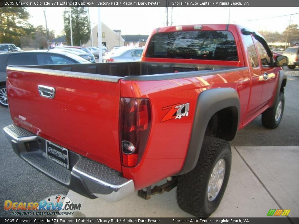 2005 Chevrolet Colorado Z71 Extended Cab 4x4 Victory Red / Medium Dark Pewter Photo #6