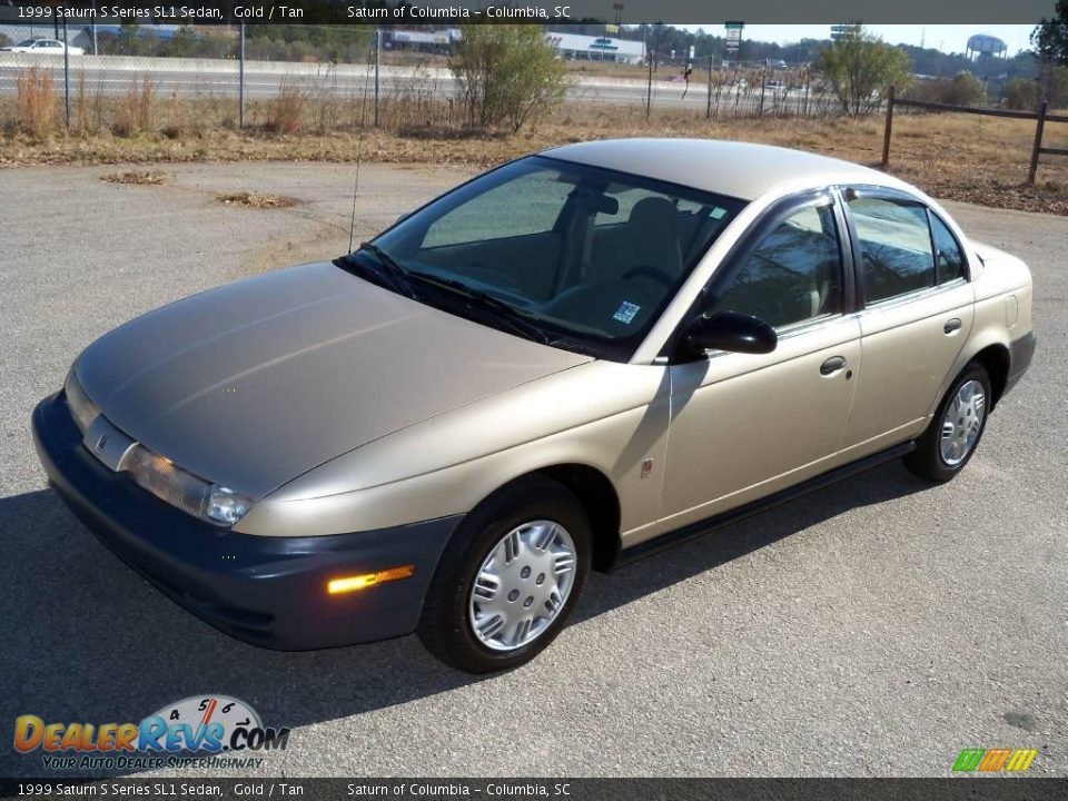 1999 Saturn S Series SL1 Sedan Gold / Tan Photo #4