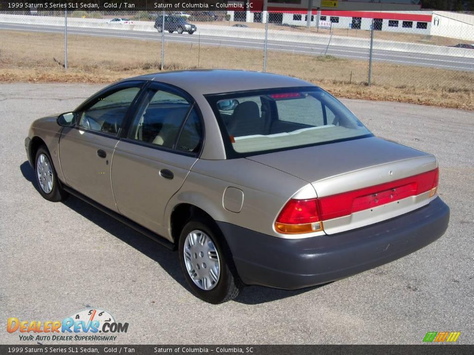 1999 Saturn S Series SL1 Sedan Gold / Tan Photo #6