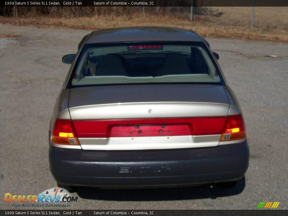 1999 Saturn S Series SL1 Sedan Gold / Tan Photo #7