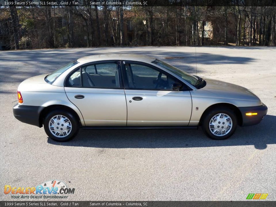 1999 Saturn S Series SL1 Sedan Gold / Tan Photo #10