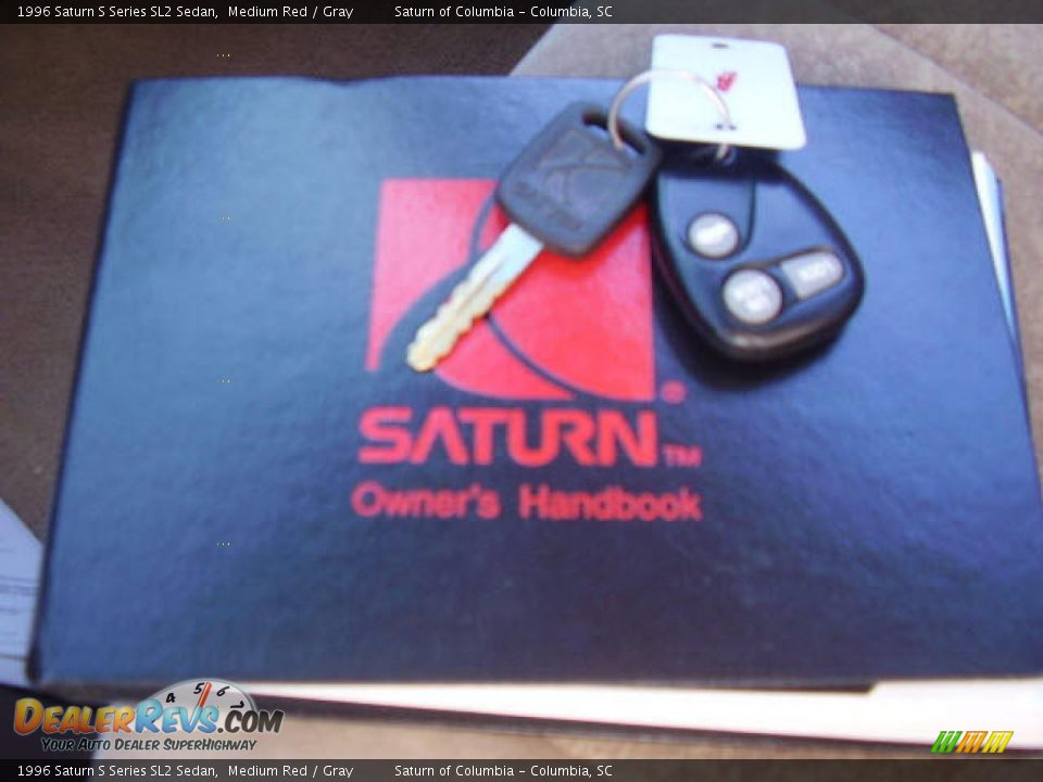 1996 Saturn S Series SL2 Sedan Medium Red / Gray Photo #10