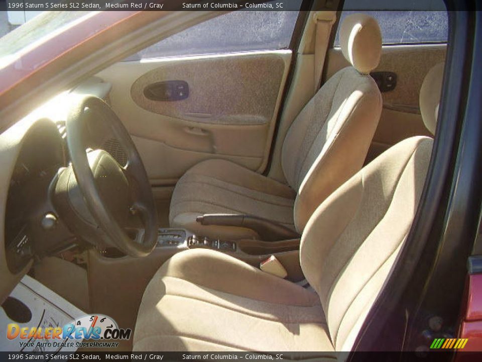 1996 Saturn S Series SL2 Sedan Medium Red / Gray Photo #11