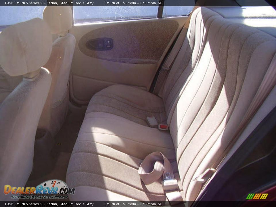 1996 Saturn S Series SL2 Sedan Medium Red / Gray Photo #13