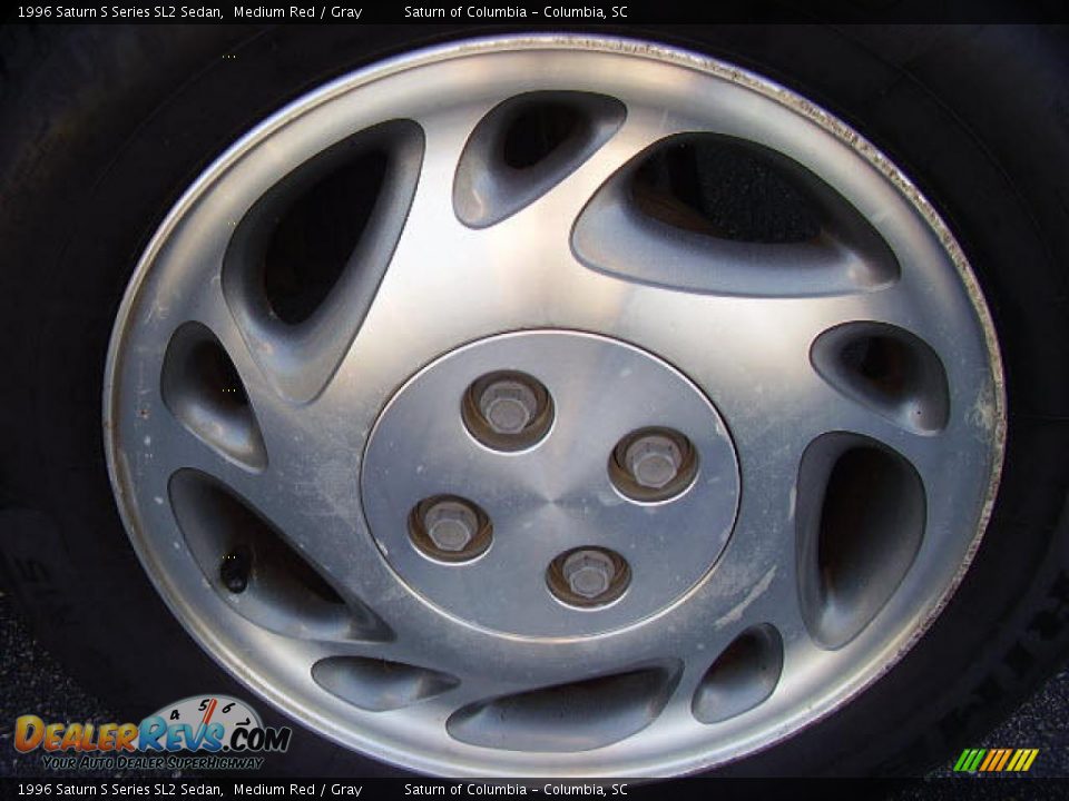 1996 Saturn S Series SL2 Sedan Medium Red / Gray Photo #15