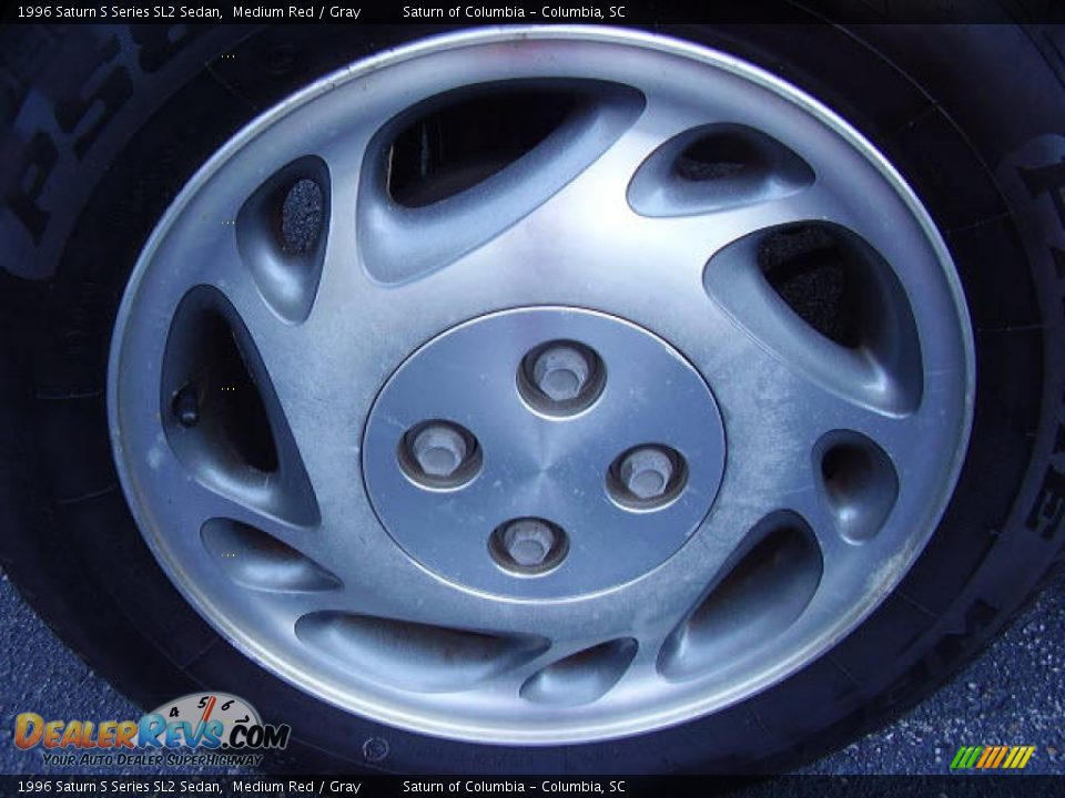 1996 Saturn S Series SL2 Sedan Medium Red / Gray Photo #18