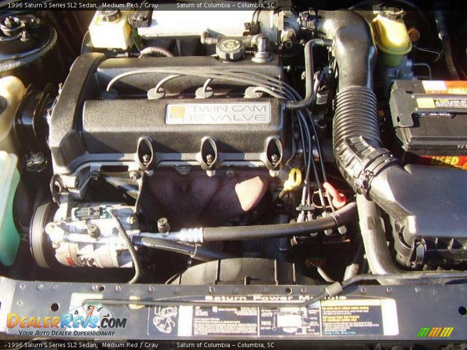 1996 Saturn S Series SL2 Sedan Medium Red / Gray Photo #20