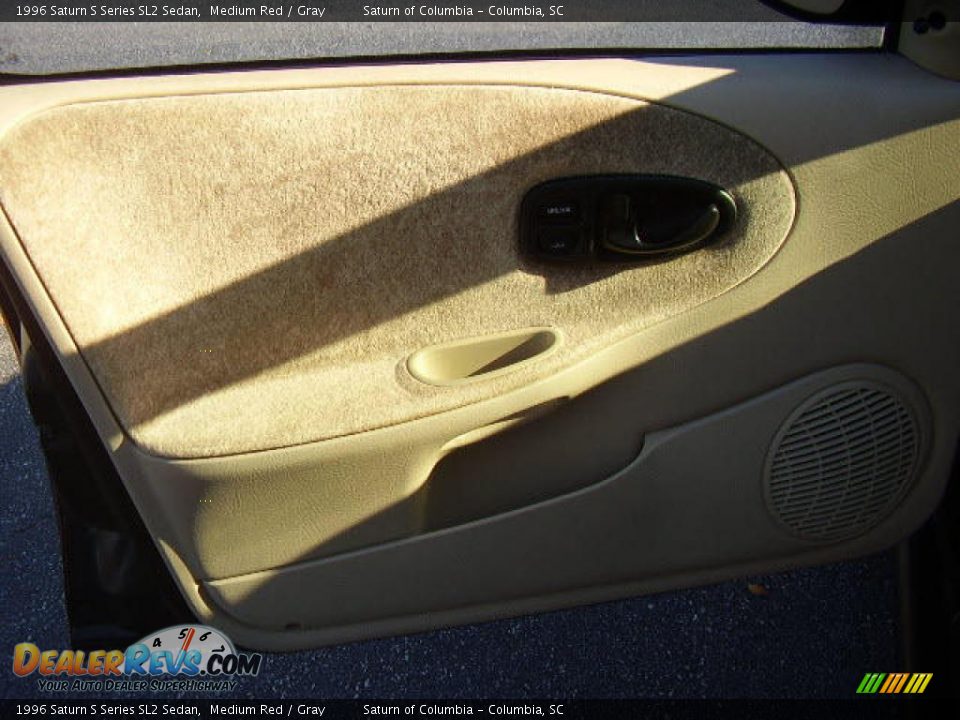1996 Saturn S Series SL2 Sedan Medium Red / Gray Photo #21