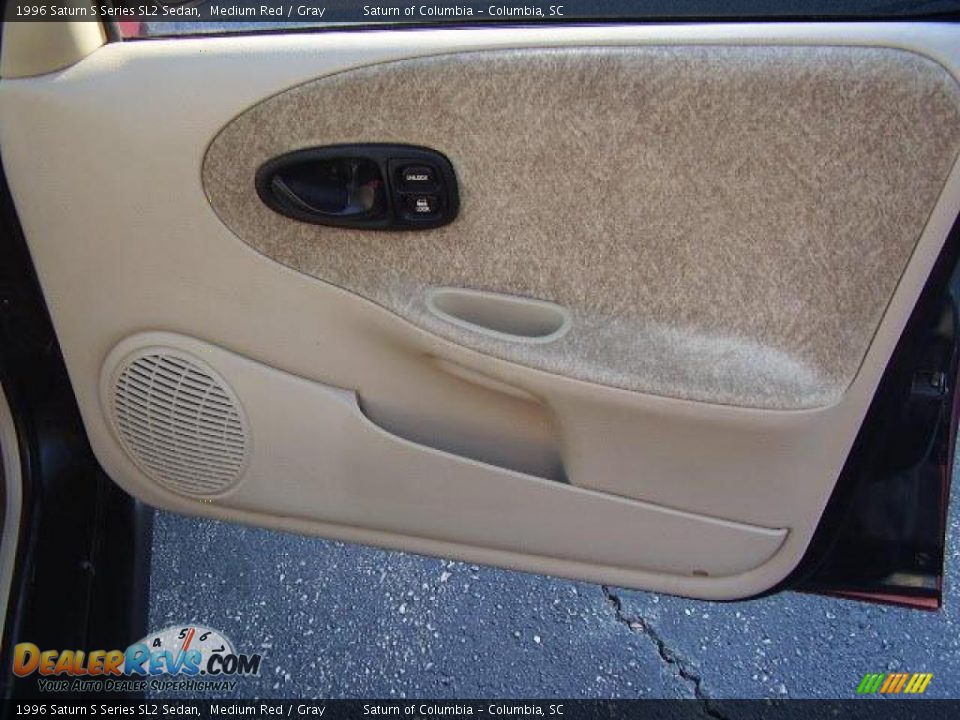 1996 Saturn S Series SL2 Sedan Medium Red / Gray Photo #23