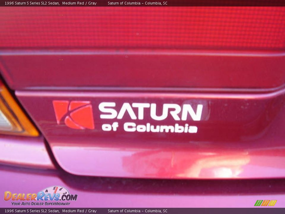 1996 Saturn S Series SL2 Sedan Medium Red / Gray Photo #25