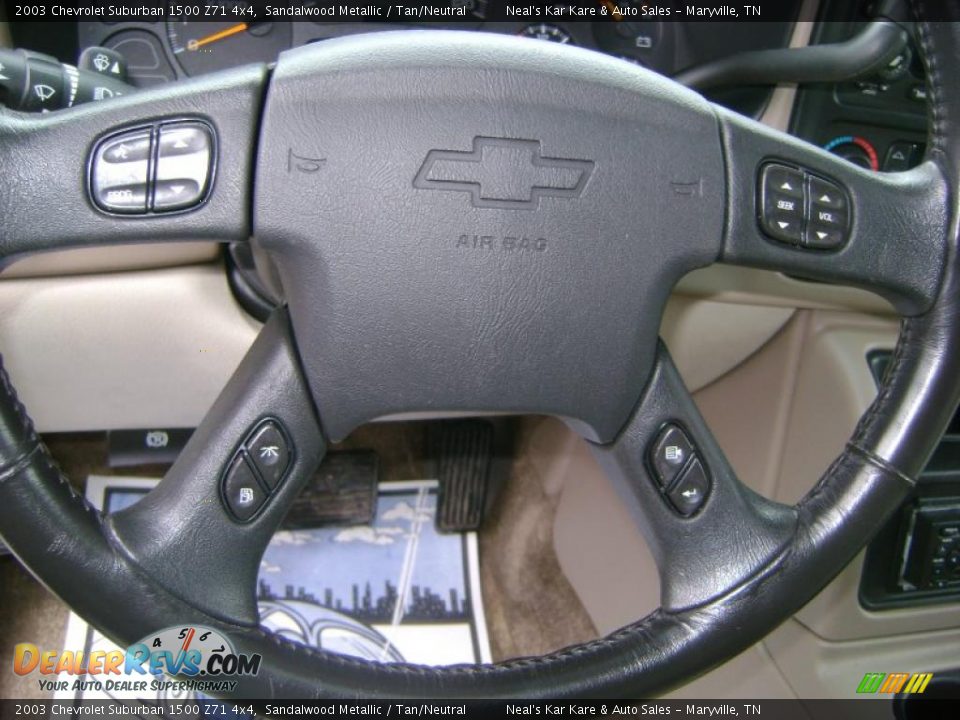 2003 Chevrolet Suburban 1500 Z71 4x4 Sandalwood Metallic / Tan/Neutral Photo #12
