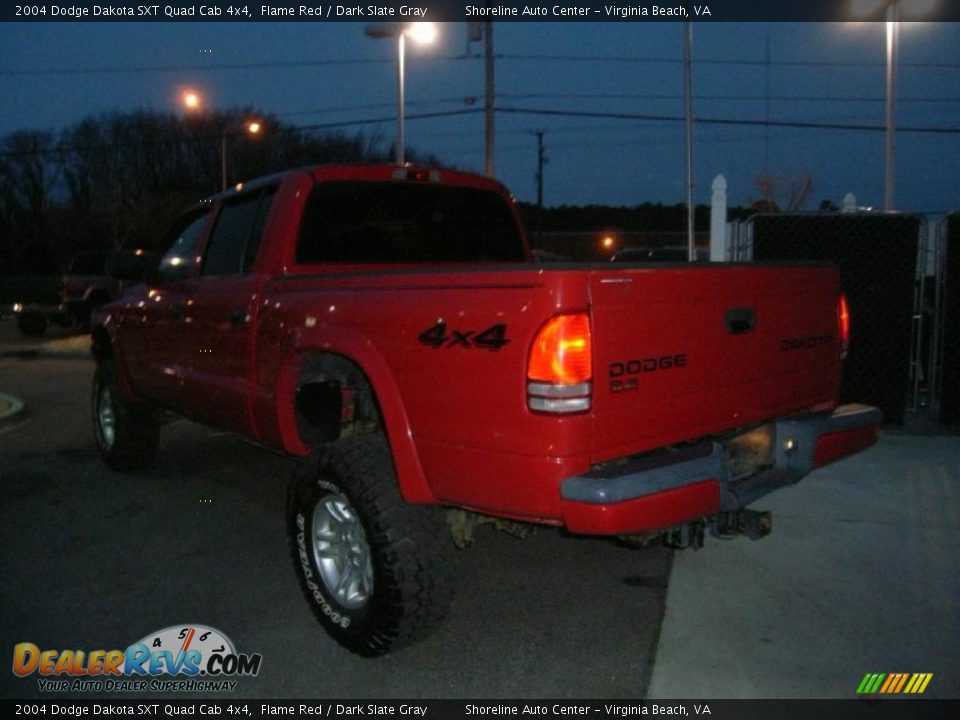 2004 Dodge Dakota SXT Quad Cab 4x4 Flame Red / Dark Slate Gray Photo #3