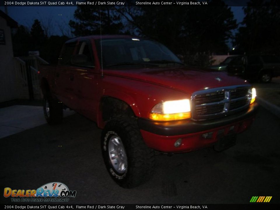 2004 Dodge Dakota SXT Quad Cab 4x4 Flame Red / Dark Slate Gray Photo #8