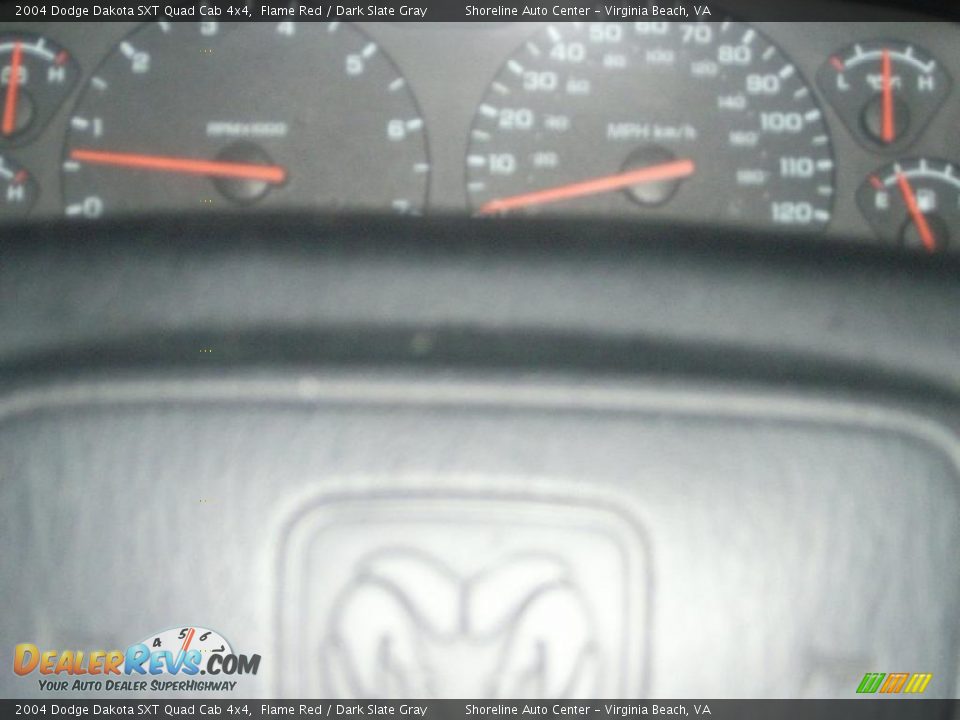 2004 Dodge Dakota SXT Quad Cab 4x4 Flame Red / Dark Slate Gray Photo #17