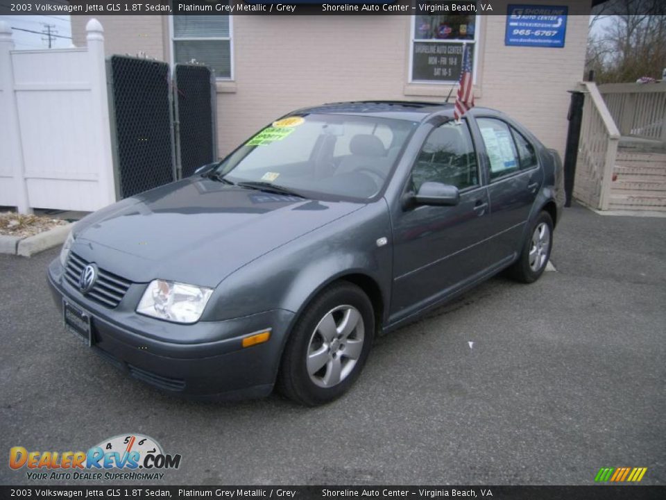 2003 Volkswagen Jetta GLS 1.8T Sedan Platinum Grey Metallic / Grey Photo #1