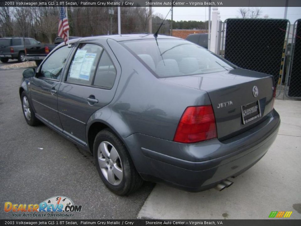 2003 Volkswagen Jetta GLS 1.8T Sedan Platinum Grey Metallic / Grey Photo #3