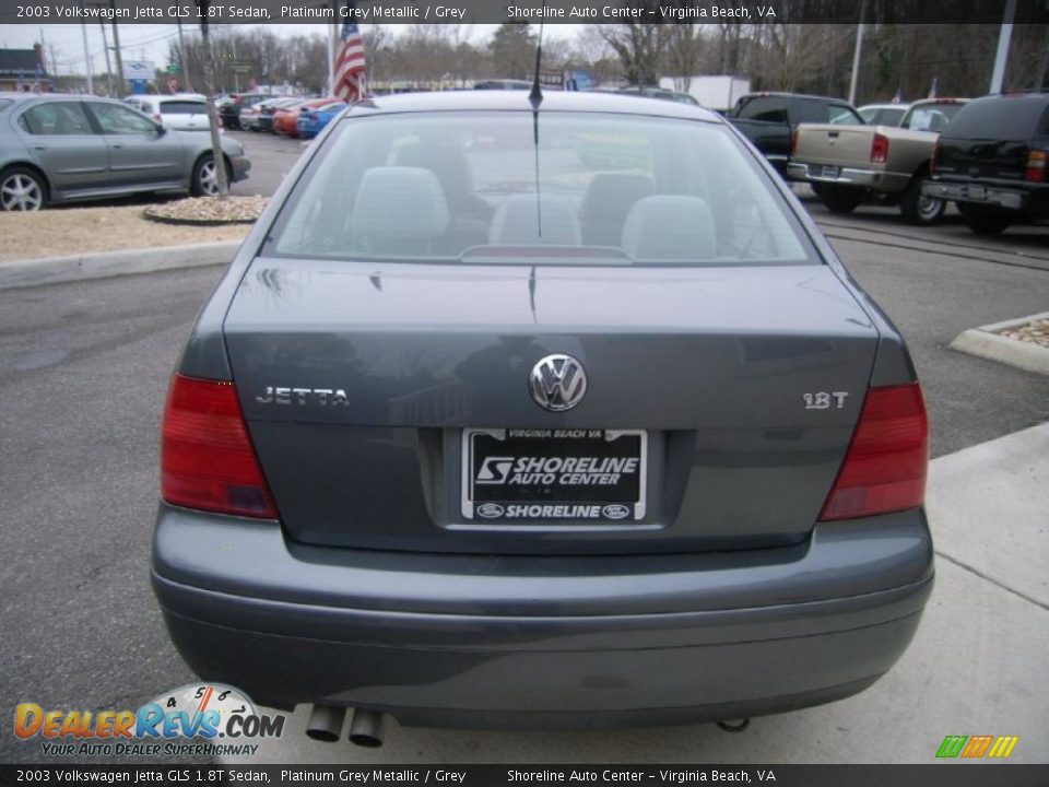 2003 Volkswagen Jetta GLS 1.8T Sedan Platinum Grey Metallic / Grey Photo #4