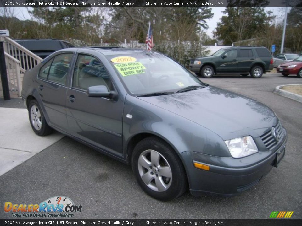 2003 Volkswagen Jetta GLS 1.8T Sedan Platinum Grey Metallic / Grey Photo #7