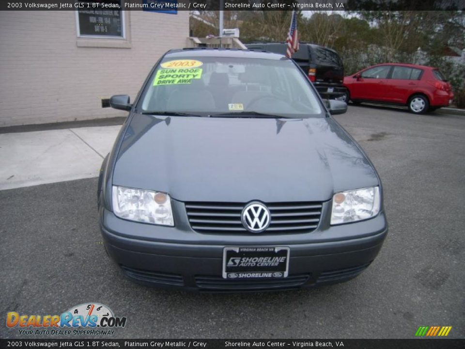2003 Volkswagen Jetta GLS 1.8T Sedan Platinum Grey Metallic / Grey Photo #8