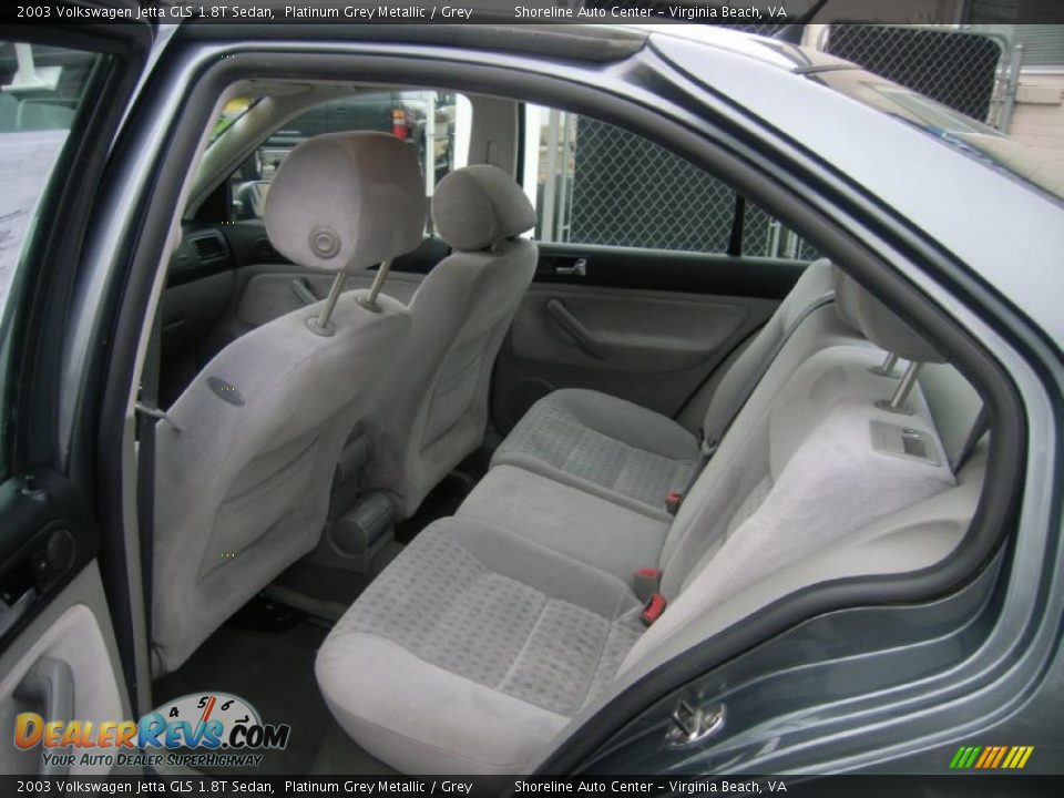 2003 Volkswagen Jetta GLS 1.8T Sedan Platinum Grey Metallic / Grey Photo #11