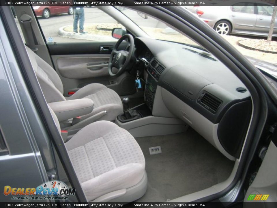 2003 Volkswagen Jetta GLS 1.8T Sedan Platinum Grey Metallic / Grey Photo #14