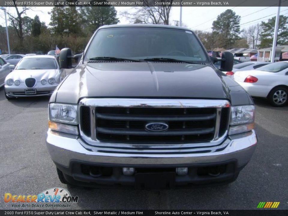 2003 Ford F350 Super Duty Lariat Crew Cab 4x4 Silver Metallic / Medium Flint Photo #1