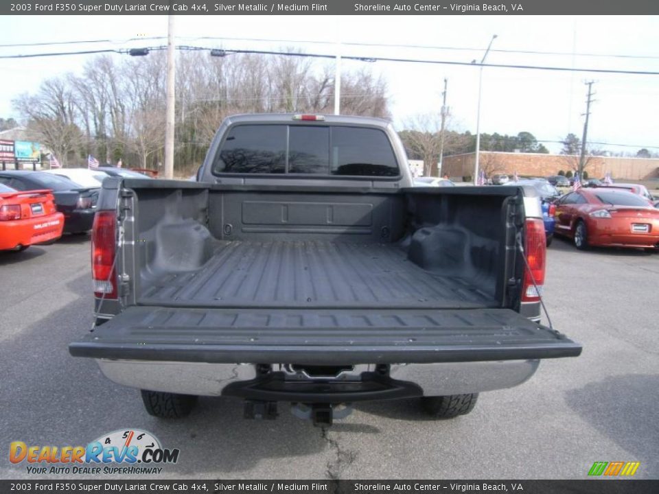 2003 Ford F350 Super Duty Lariat Crew Cab 4x4 Silver Metallic / Medium Flint Photo #6